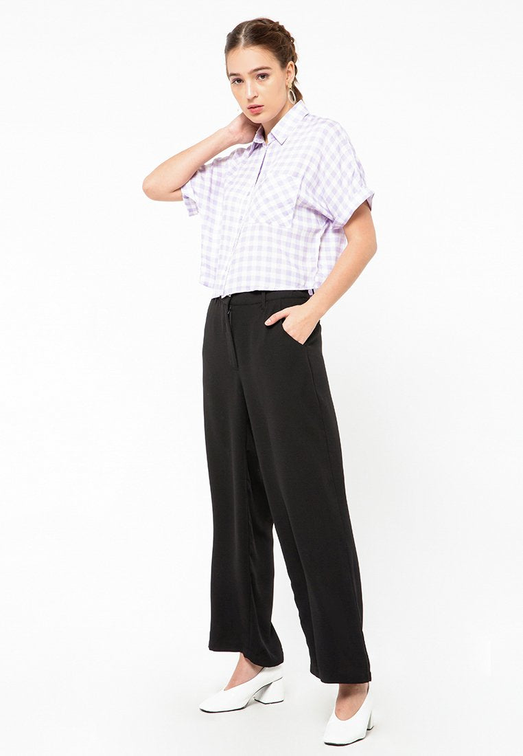 Loose Short Sleeve Stripes Shirt