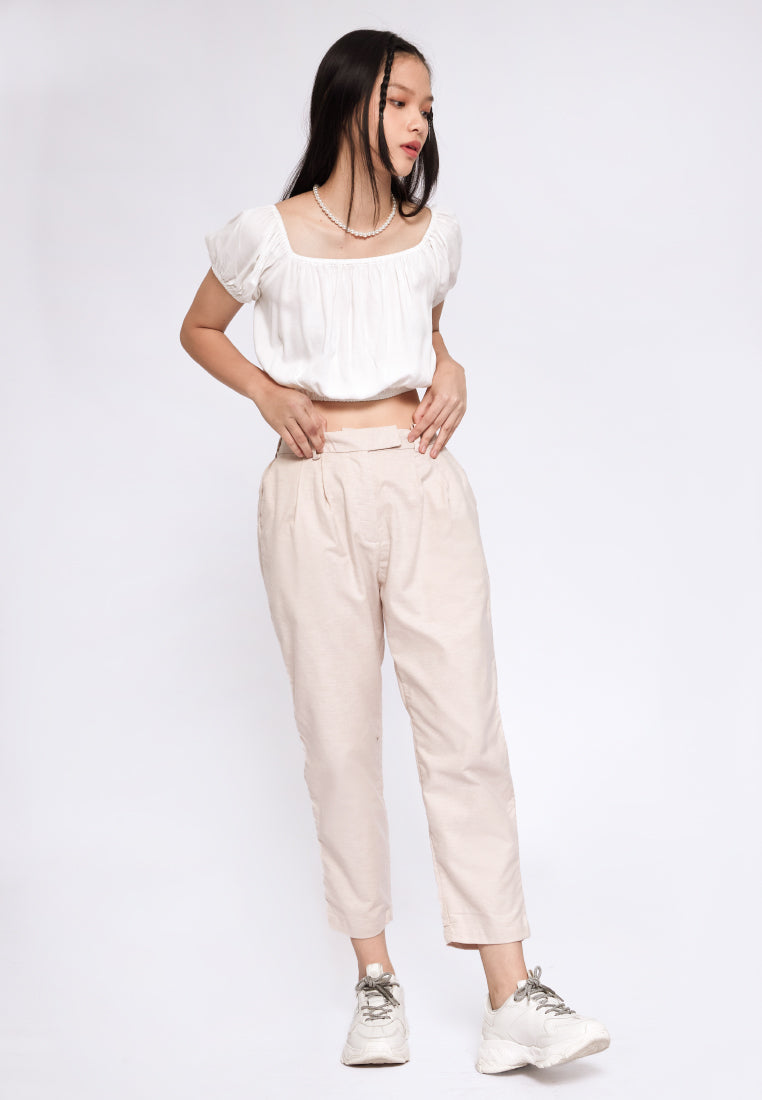 Puff Sleeve Crop Top