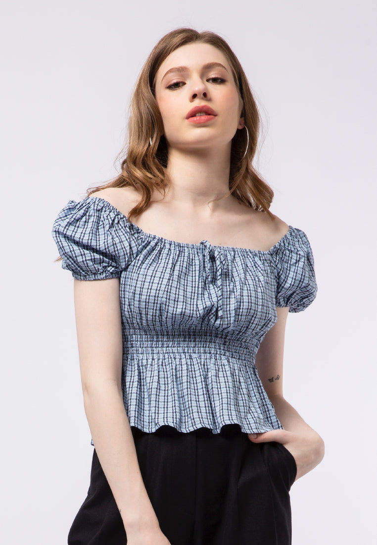 Puff Sleeve Smocked Top