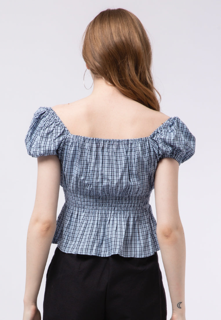 Puff Sleeve Smocked Top