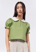 Puff Sleeve Polo Top