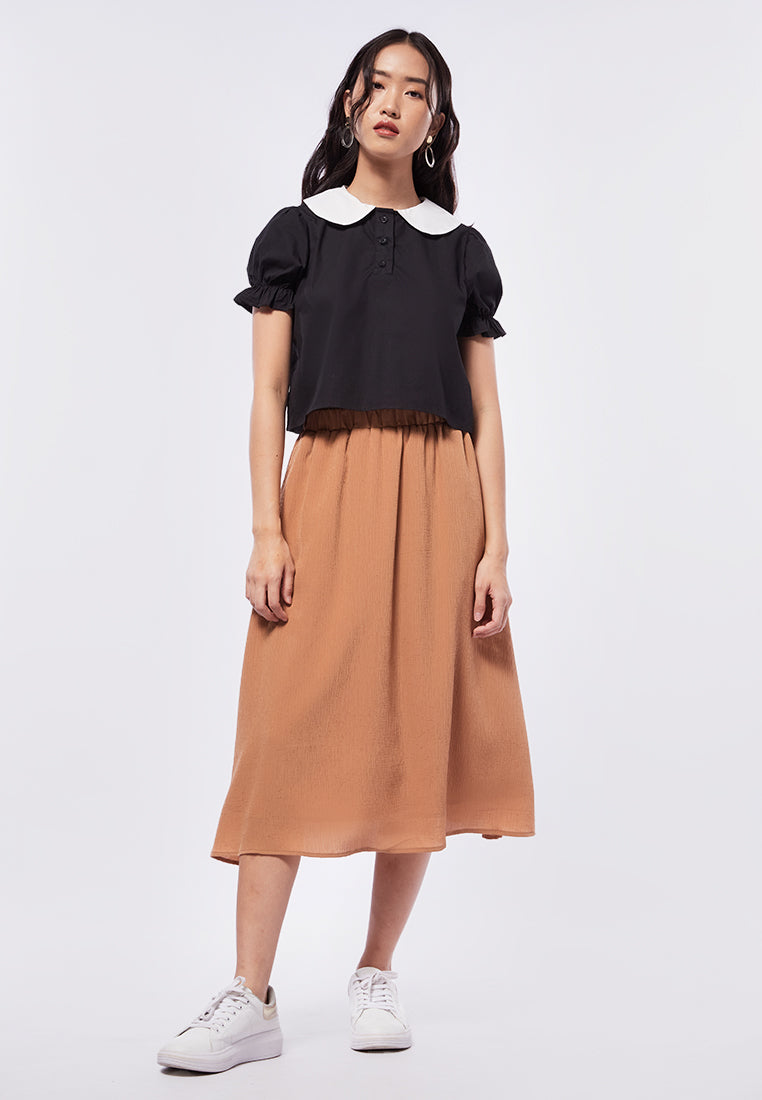 Puff Sleeve Polo Top