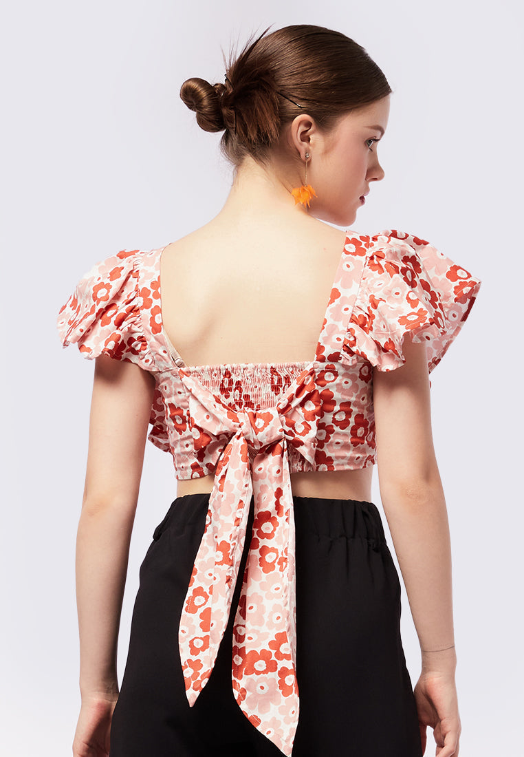 Ruffles Square Crop Top