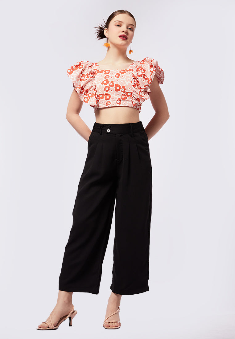 Ruffles Square Crop Top