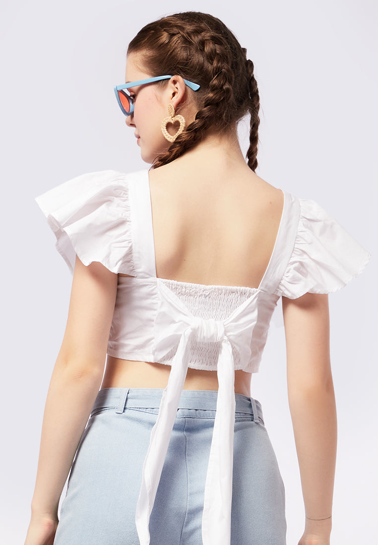 Ruffles Square Crop Top