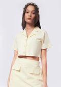 Short Sleeve Cropped Blouse