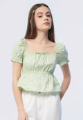Square Neck Button Up Top