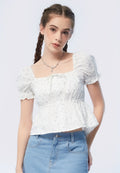 Square Neck Button Up Top