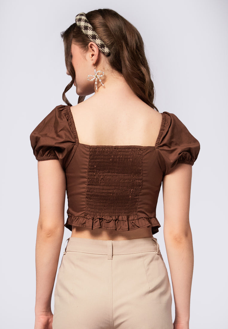 Puff Sleeves Crop Top