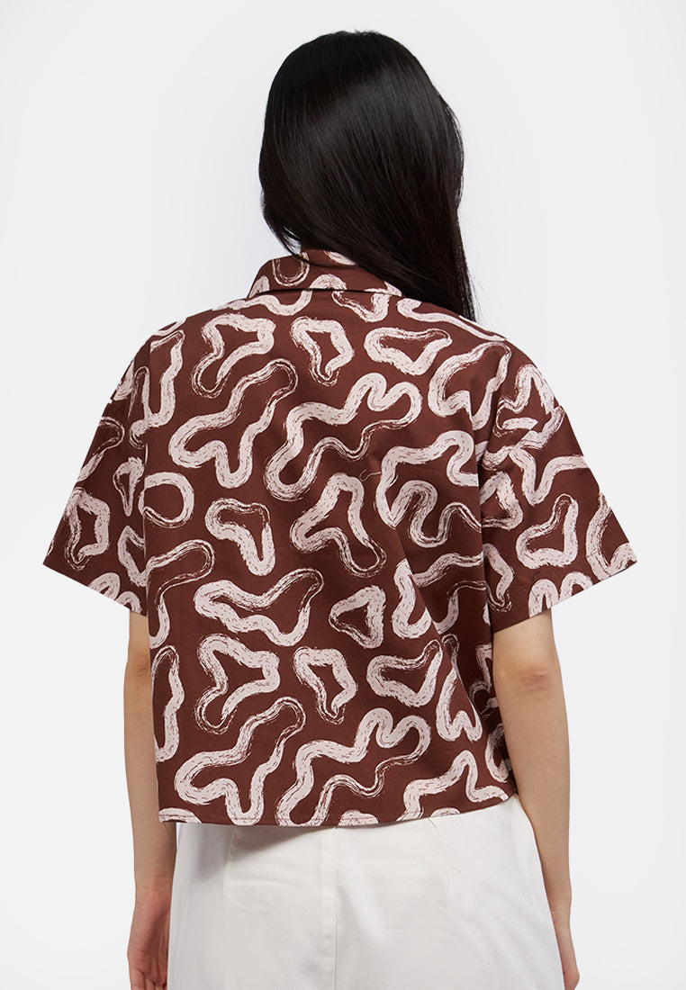 Drop Shoulder Printed Boxy Shirt