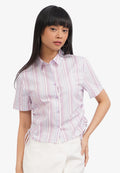 Blouse with Side Drawstring Details