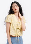 Printed Tie Detail Blouse