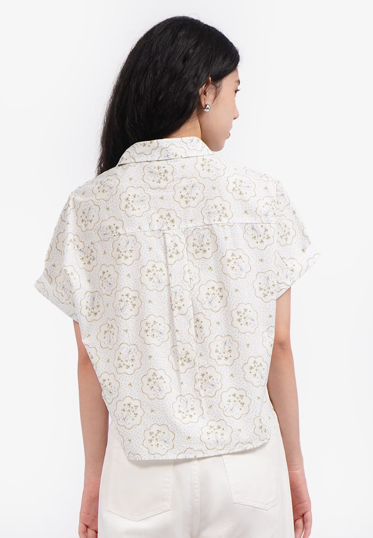 Roll Up Boxy Shirt Off White