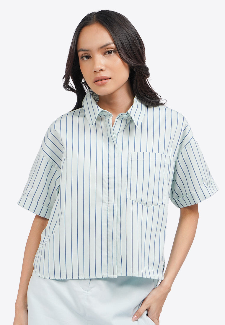 Hi-Low Boxy Pocket Shirt