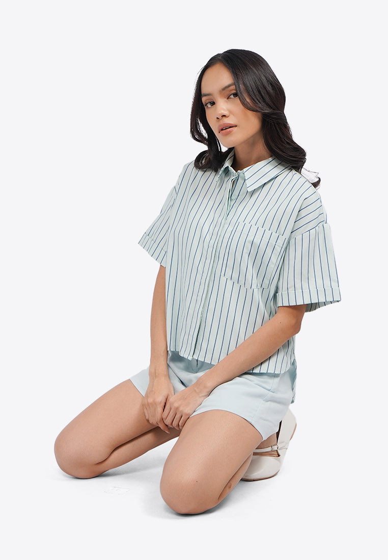 Hi-Low Boxy Pocket Shirt