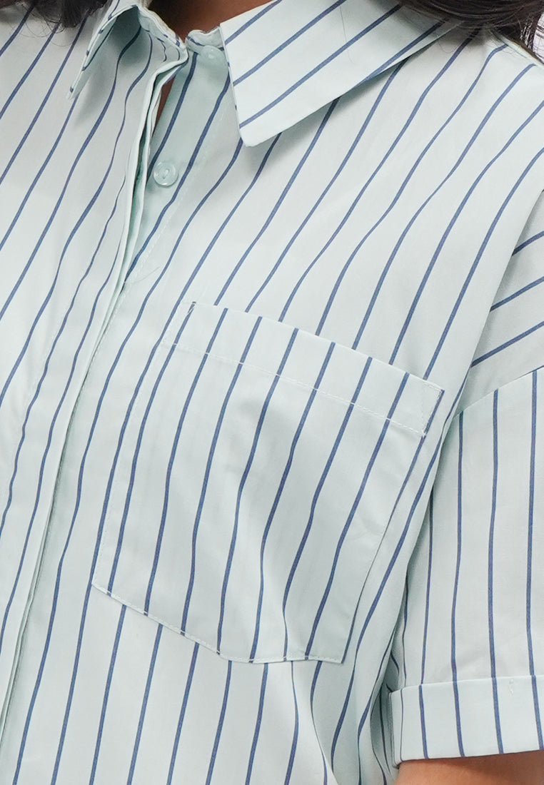 Hi-Low Boxy Pocket Shirt