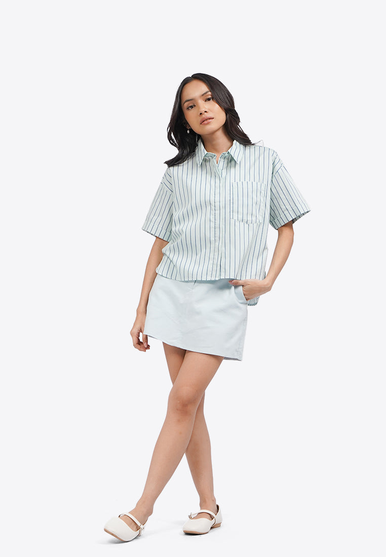 Hi-Low Boxy Pocket Shirt