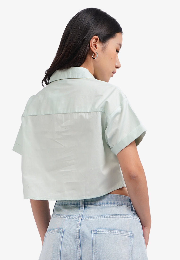 Half Placket Button Up Shirt