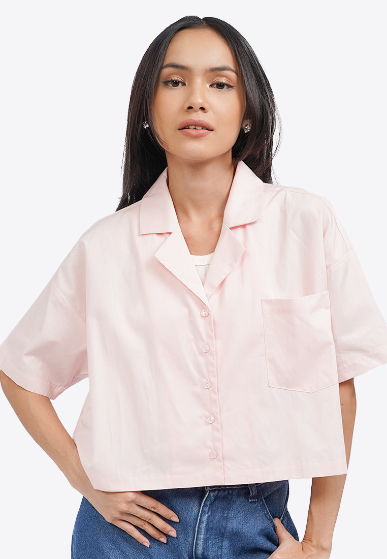 Notch Collar Pocket Shirt
