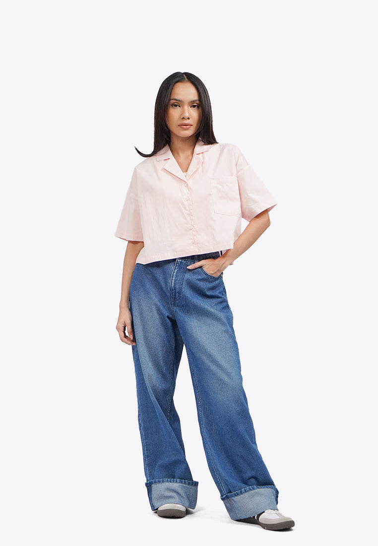 Notch Collar Pocket Shirt