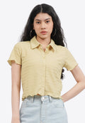 Textured Short Sleeve Top
