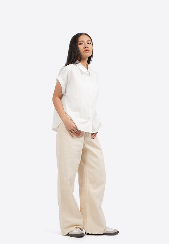 Roll Up Short Sleeve Blouse