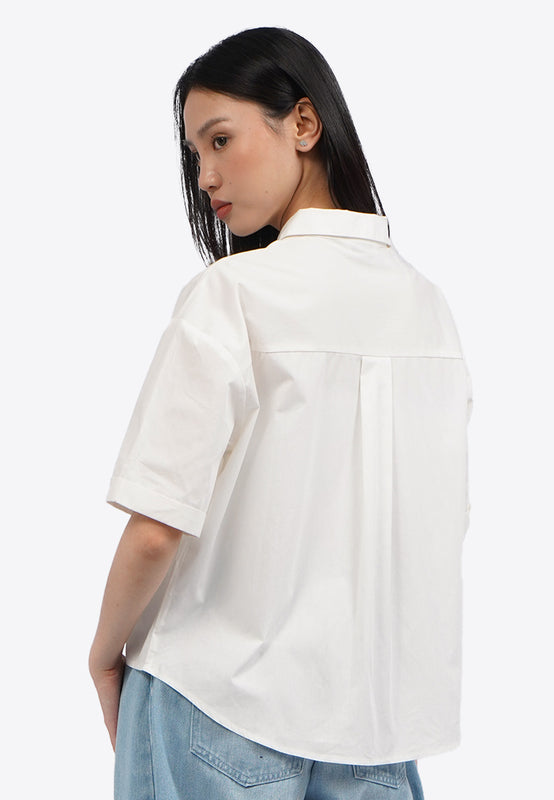 Drop Shoulder Shirt with Pocket