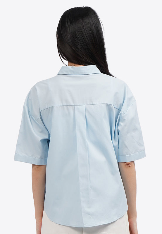 Drop Shoulder Shirt with Pocket
