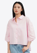 Voluminous Short Sleeve Blouse