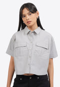 Rolled Up Shirt with Flap Pocket