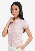 Ruched Short Sleeve Blouse
