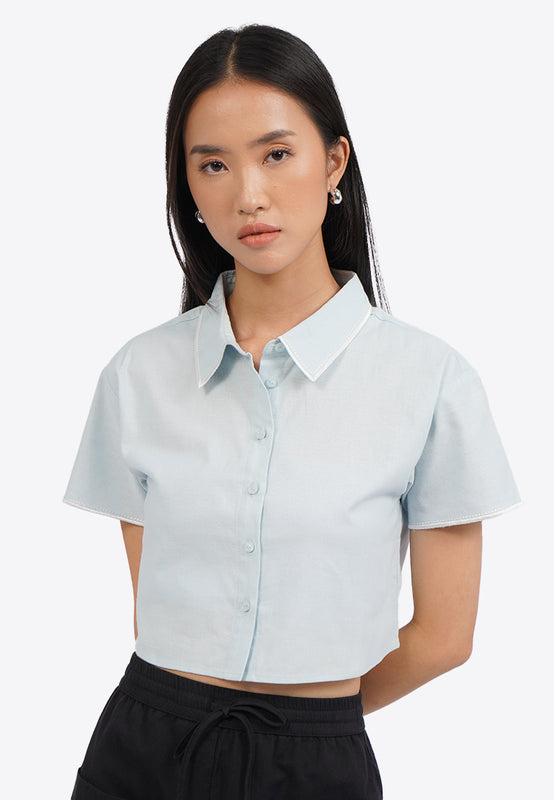 Short Sleeve Crop Shirt