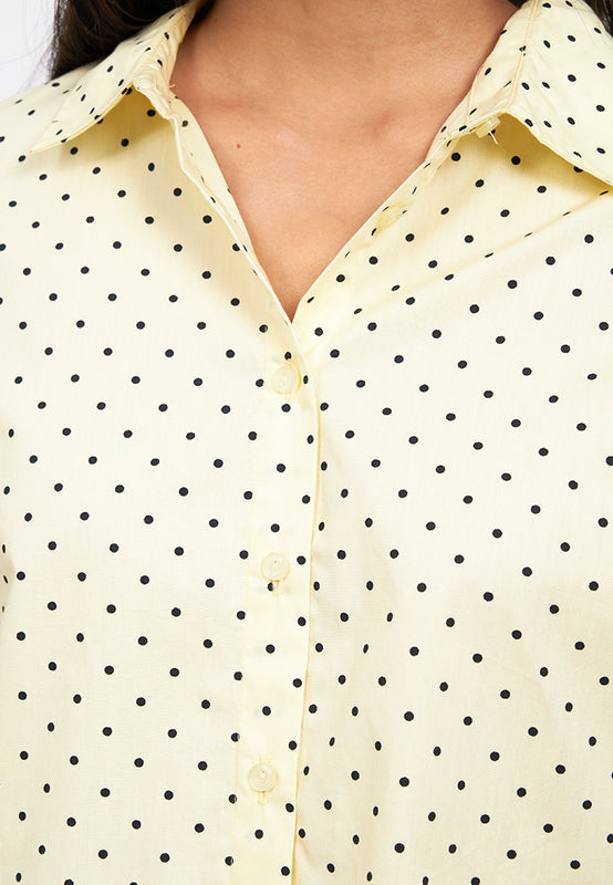 Printed Blouse with Voluminous Sleeve