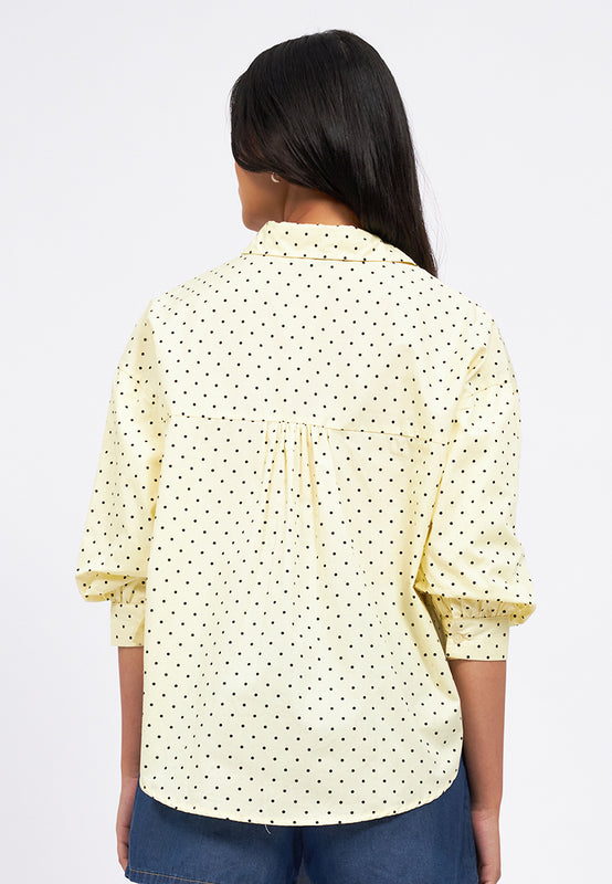 Printed Blouse with Voluminous Sleeve