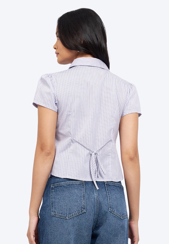Puff Sleeve V-Neck Blouse
