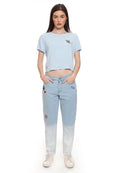 Patches Blouse With Back Tie