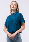 Short Sleeve Crop Blouse