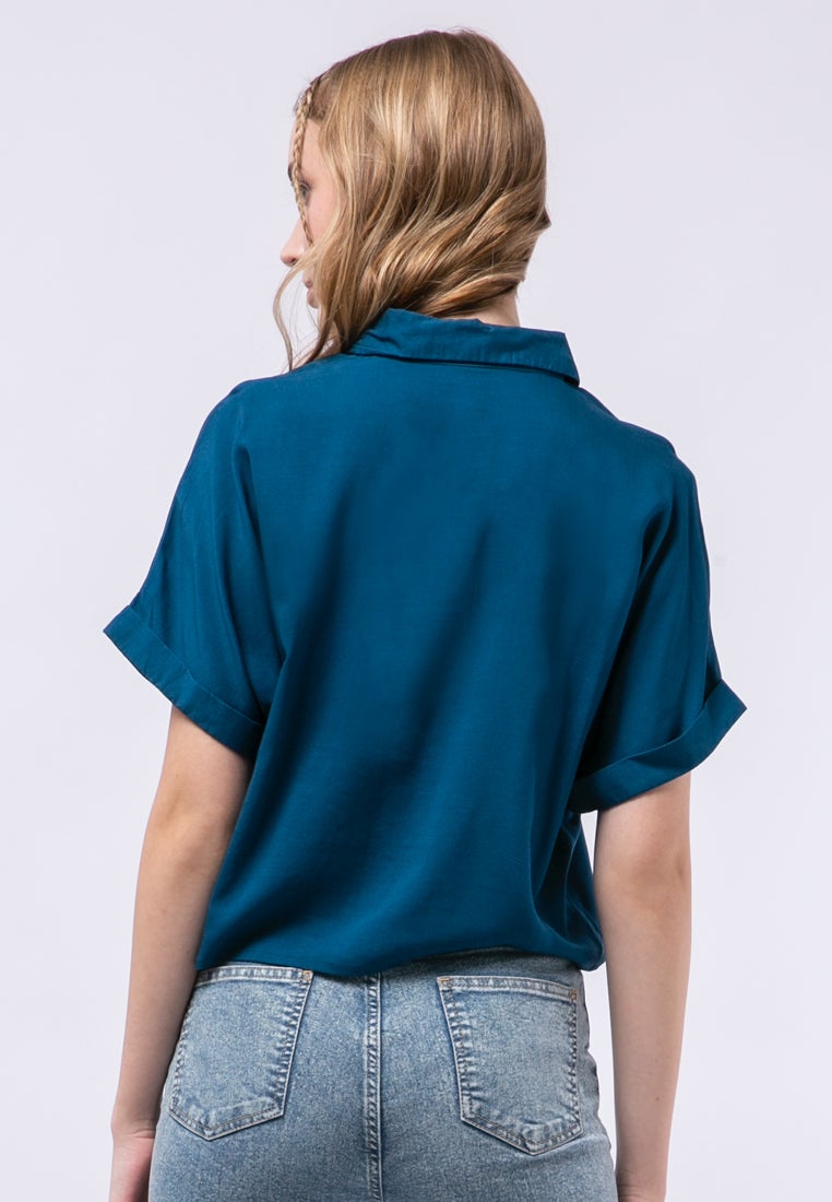 Short Sleeve Crop Blouse