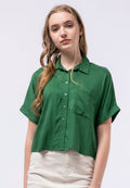 Short Sleeve Crop Blouse