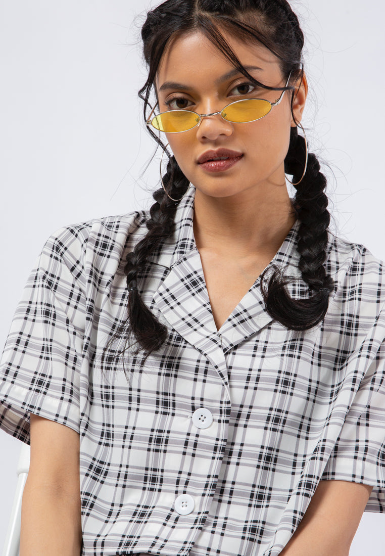 Short Sleeve Crop Blouse