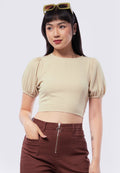 Puff Sleeve Crop Blouse