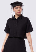 Short Sleeve Crop Blouse