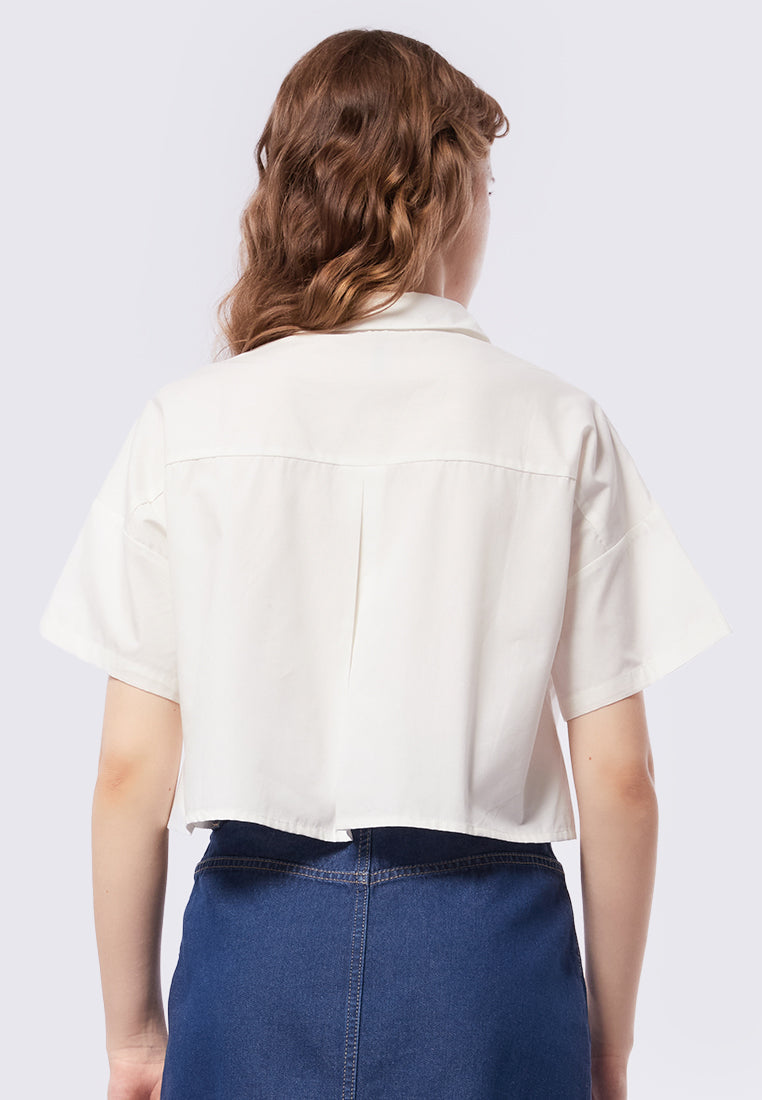 Short Sleeve Crop Boxy Shirt
