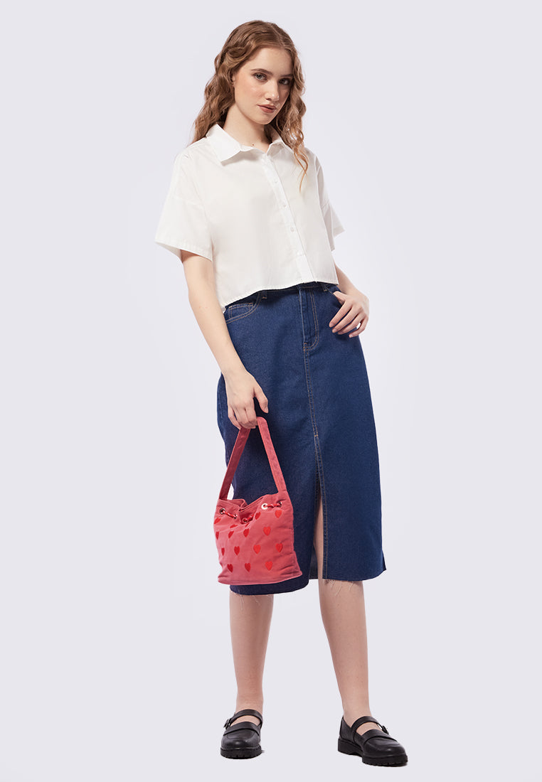 Short Sleeve Crop Boxy Shirt