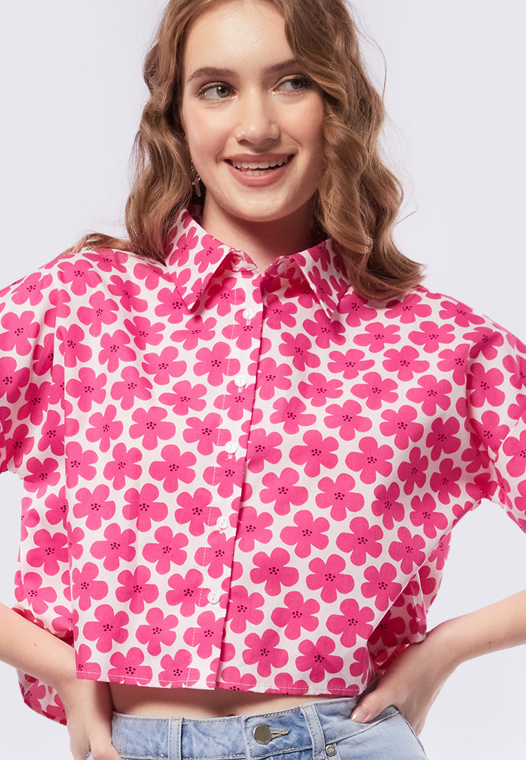 Short Sleeve Crop Boxy Shirt
