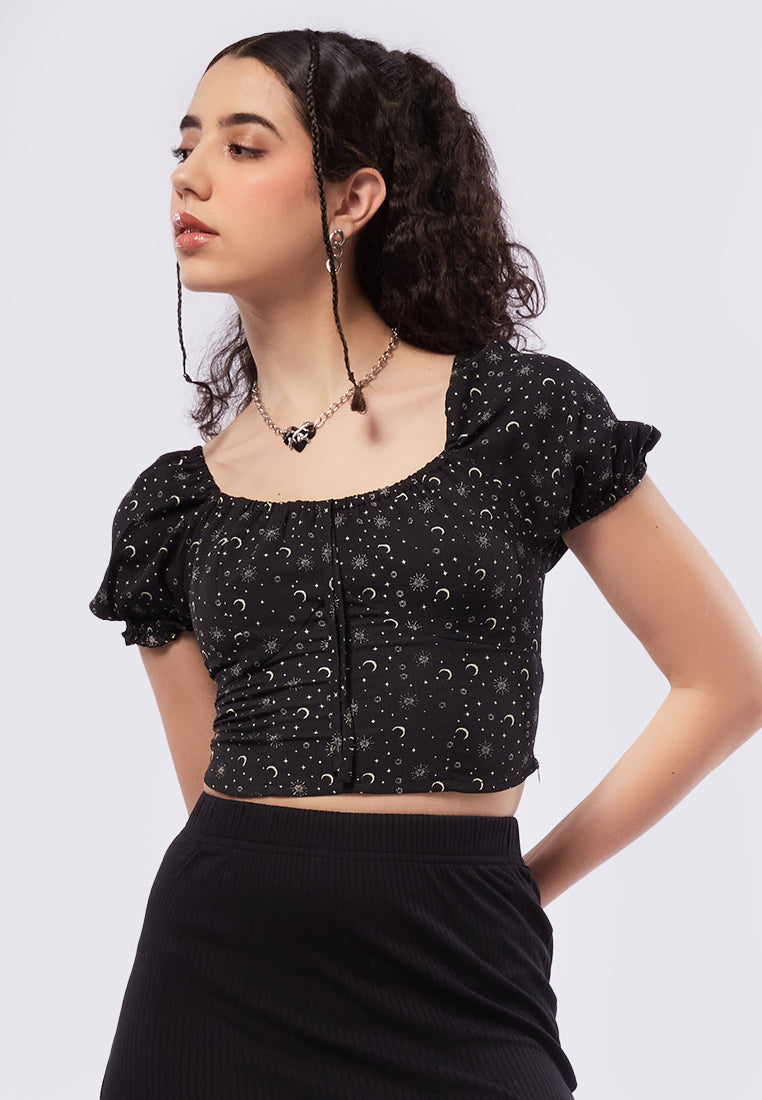 Puff Sleeve Corset Top