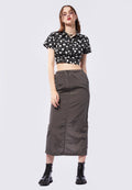 Printed Crop Top with Fitted Waist