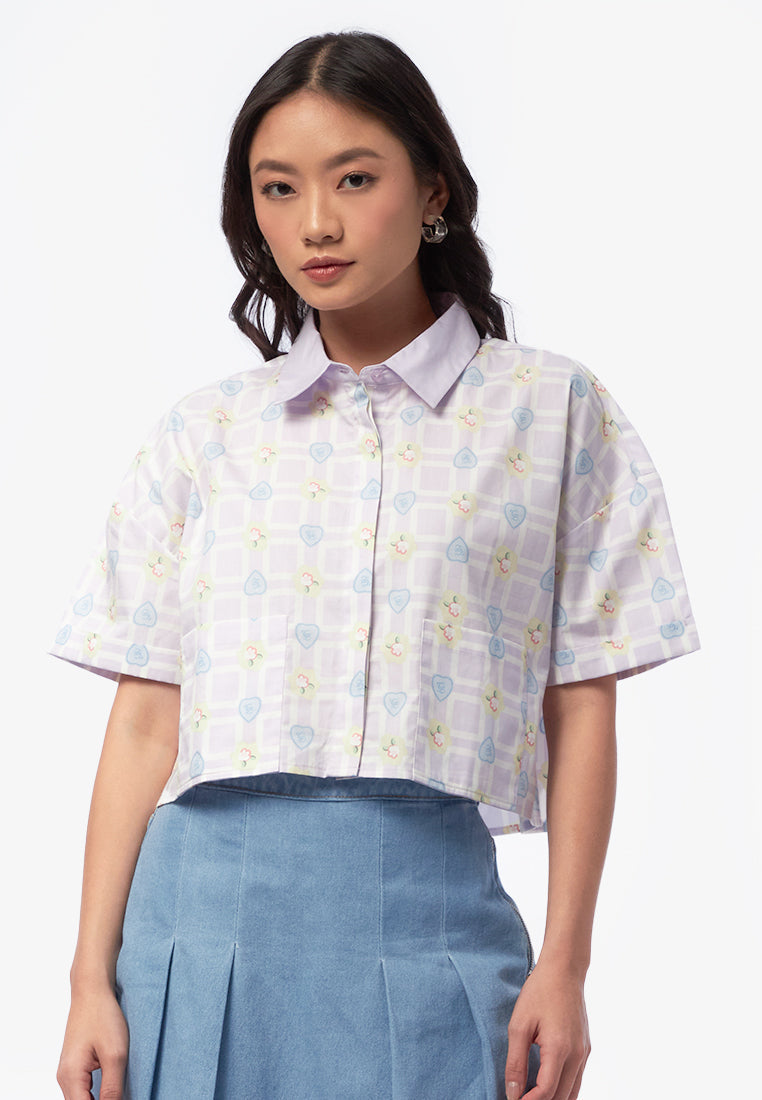 Rolled Up Crop Shirt
