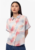 Boxy Pocket Printed Shirt