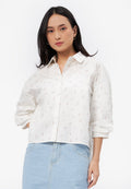 Voluminous Sleeve Printed Blouse